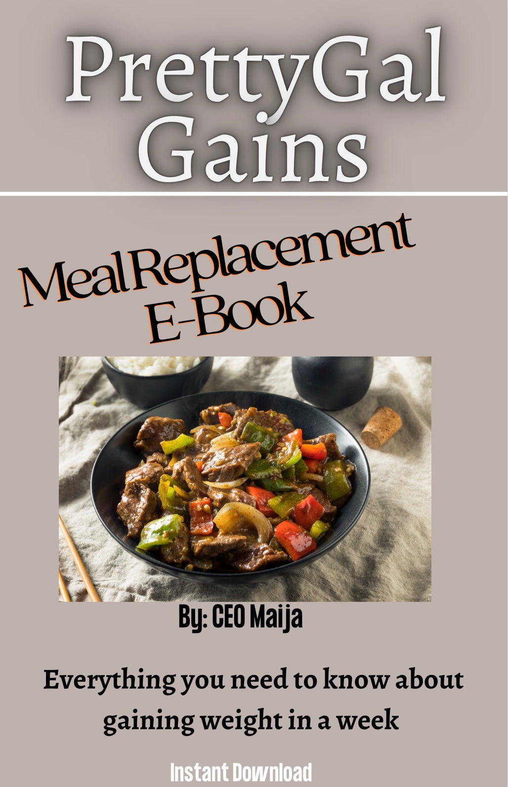 Digital 7 Day Meal Replacement E-Book - PrettyGal Gains 